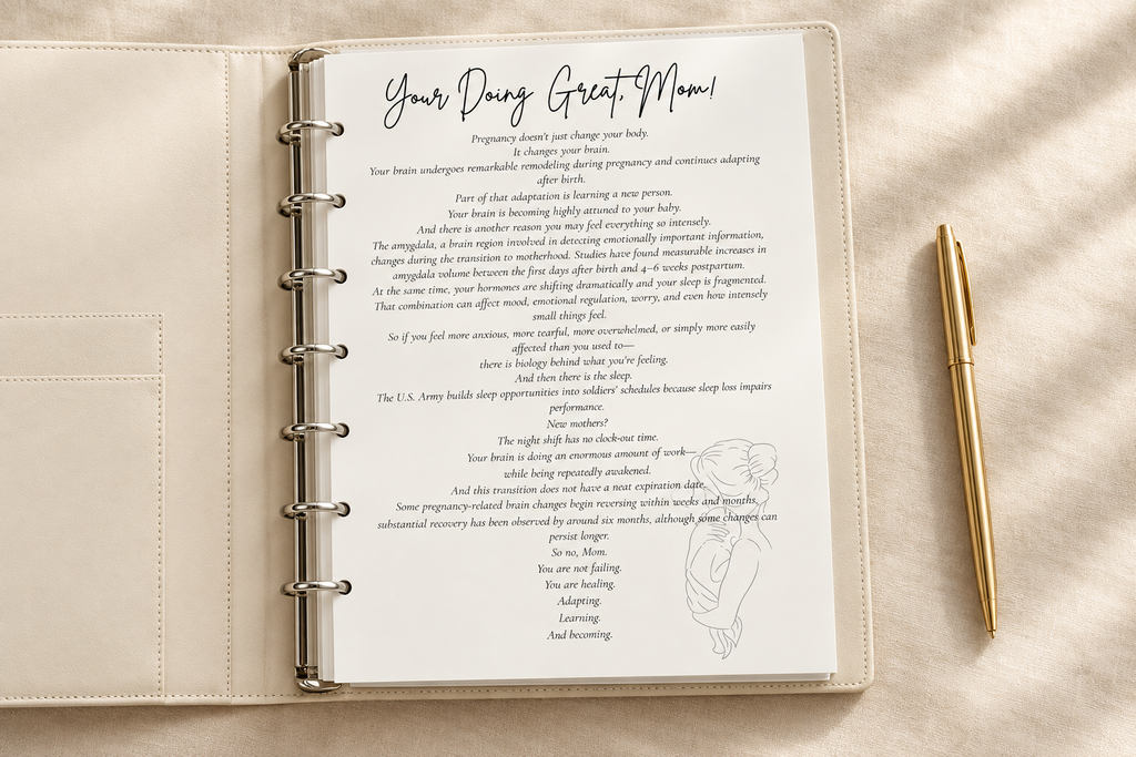 You're Doing Great Mom - luxury A5 six-ring binder insert
